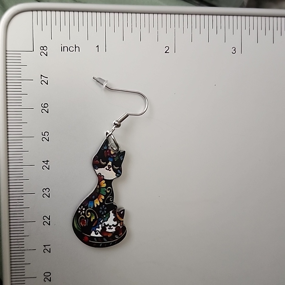 BOHEMIAN  Cat  Earrings - Picture 3 of 3